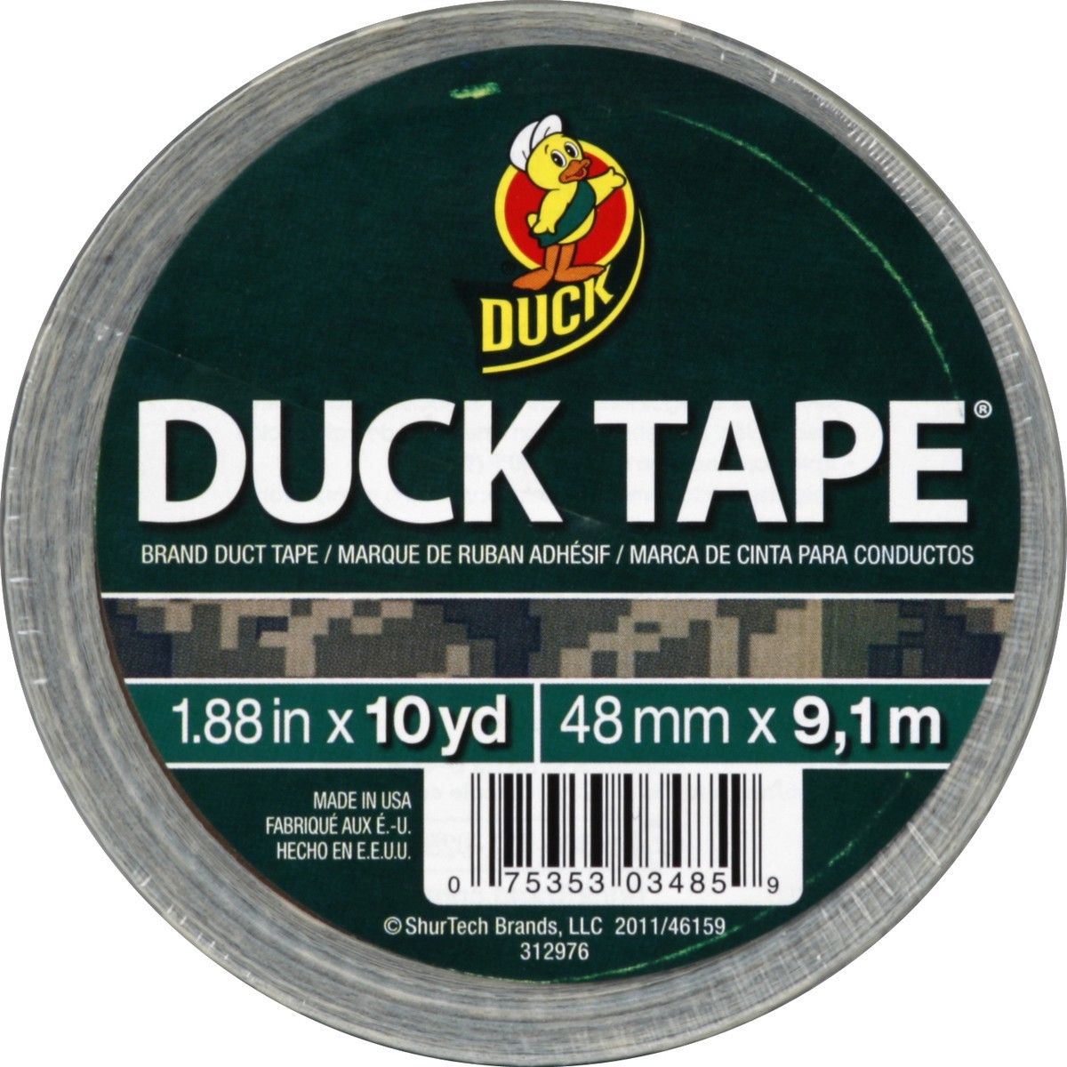 slide 3 of 3, Duck Brand Digital Camo Printed Duct Tape - 1.88 Inch X 10 Yard - Gray/Green, 1.88 in x 10 yd