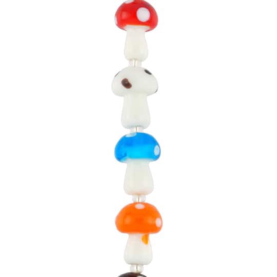 slide 1 of 3, Mushroom Lampwork Glass Bead Mix By Bead Landing, 19mm x 14mm