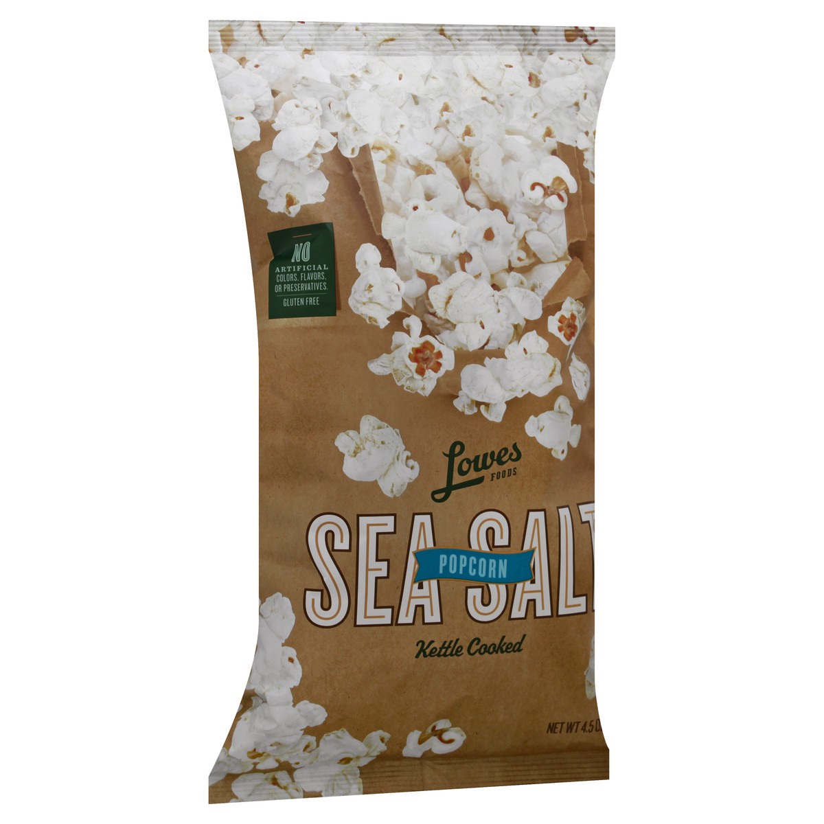 slide 9 of 10, Lowes Foods Sea Salt Kettle Cooked Popcorn, 4.5 oz