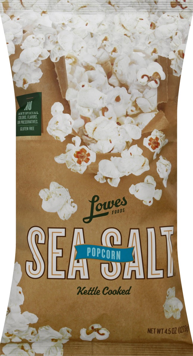slide 6 of 10, Lowes Foods Sea Salt Kettle Cooked Popcorn, 4.5 oz