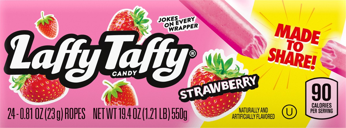 slide 8 of 13, Laffy Taffy Strawberry Candy 24 - 0.81 oz Ropes, 24 ct