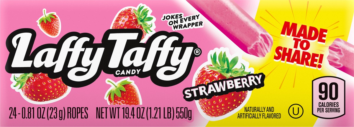 slide 7 of 13, Laffy Taffy Strawberry Candy 24 - 0.81 oz Ropes, 24 ct