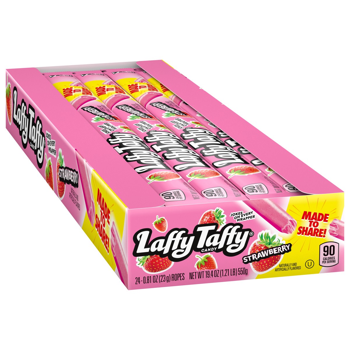 slide 9 of 13, Laffy Taffy Strawberry Candy 24 - 0.81 oz Ropes, 24 ct