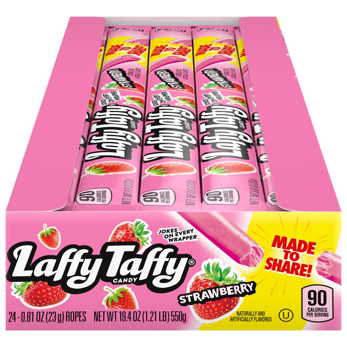 slide 1 of 13, Laffy Taffy Strawberry Candy 24 - 0.81 oz Ropes, 24 ct