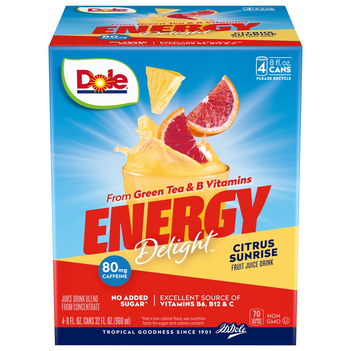 slide 1 of 9, Dole Fruit Juice Drink, 4 ct