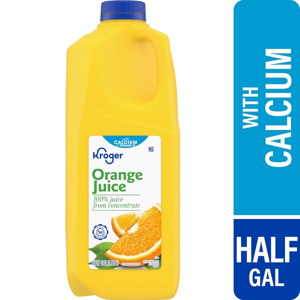 slide 1 of 4, Kroger Orange Juice- 1/2 gal, 1/2 gal