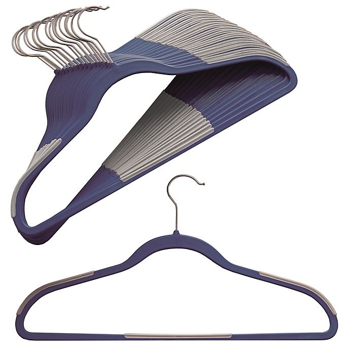 slide 1 of 2, Studio 3B Slim Grips Clothing Hangers - Blue Depths, 16 ct