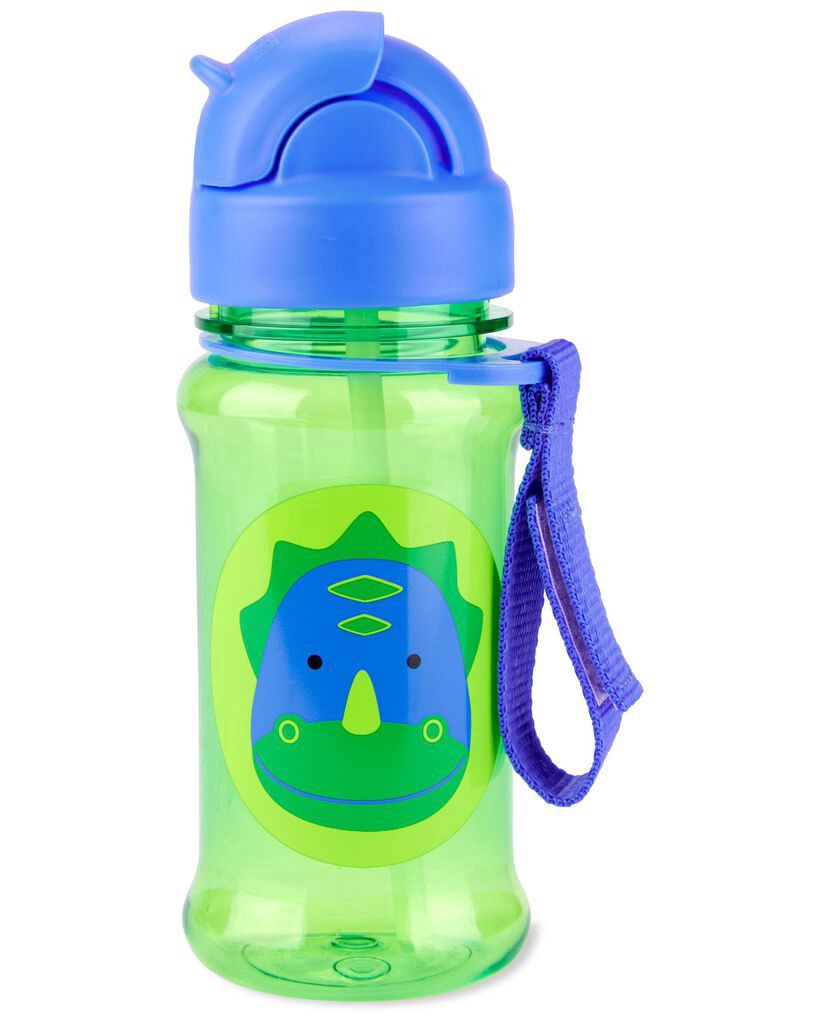 slide 2 of 2, Skiphop ZOO Straw Bottle With Tritan™ Renew - Dino Dino NS, 1 ct