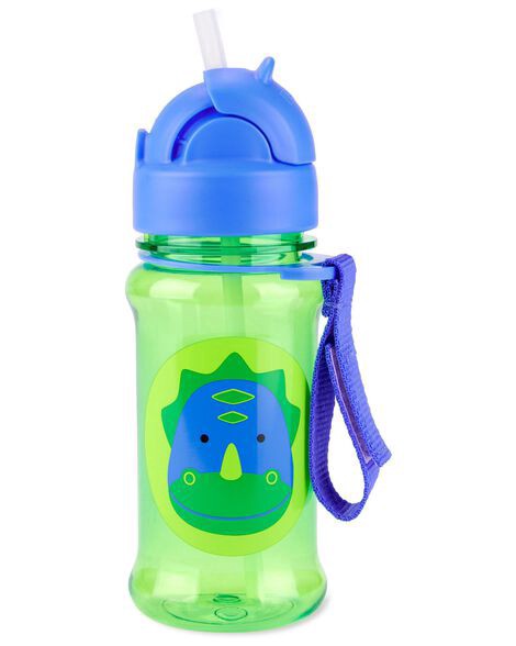 slide 1 of 2, Skiphop ZOO Straw Bottle With Tritan™ Renew - Dino Dino NS, 1 ct