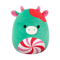 Squishmallows Peppermint Cow Christmas Plush