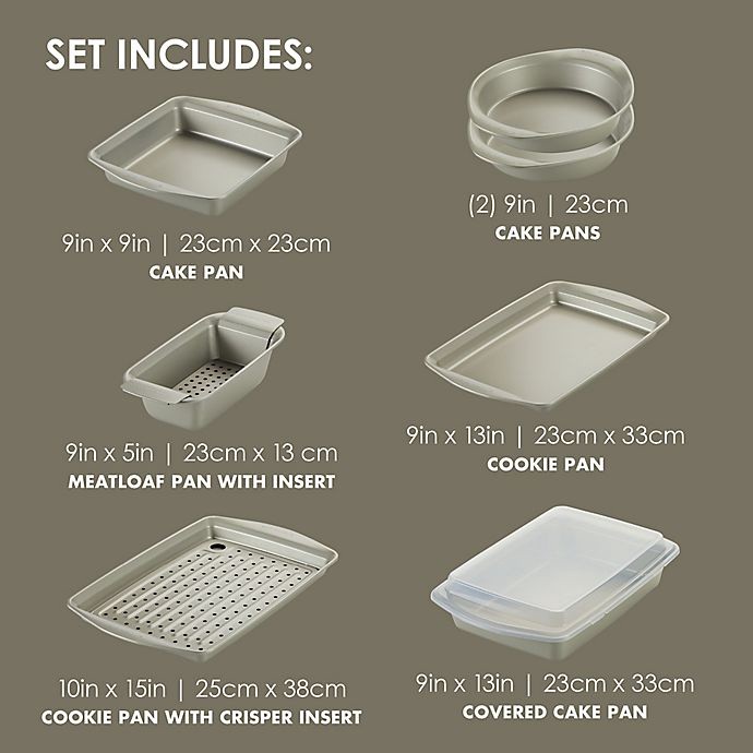 slide 3 of 6, Rachael Ray 10 Piece Set Bakeware 1 ea, 10 ct