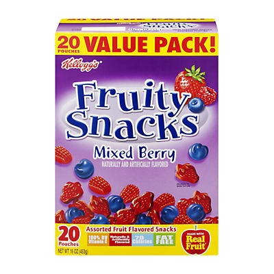 slide 1 of 1, Kellogg's Fruity Snacks Mixed Berry Variety Pack, 20 ct