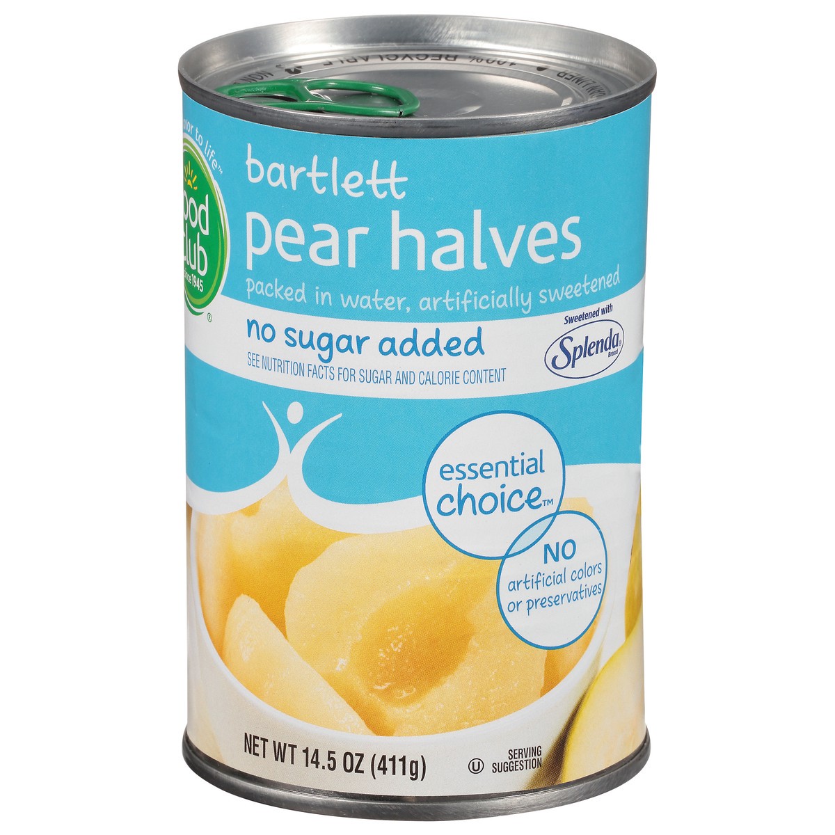 slide 6 of 14, Food Club Bartlett Pear Halves Packed In Water, 14.5 oz