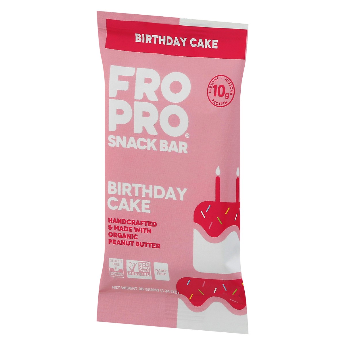 slide 7 of 9, FroPro Birthday Cake Snack Bar 1.34 oz, 1.34 oz
