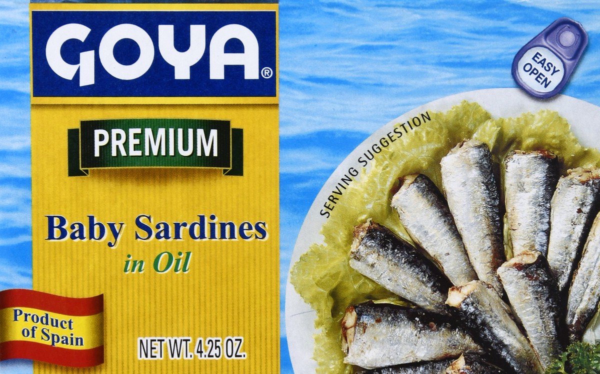 slide 1 of 13, Goya Premium in Oil Baby Sardines 4.25 oz, 4.25 oz