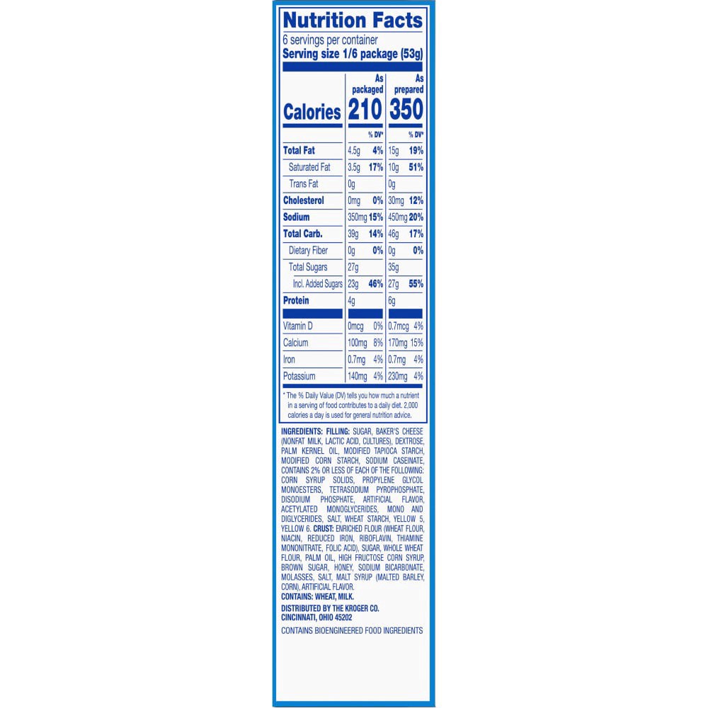 slide 3 of 6, Kroger Original No Bake Cheesecake, 11.5 oz