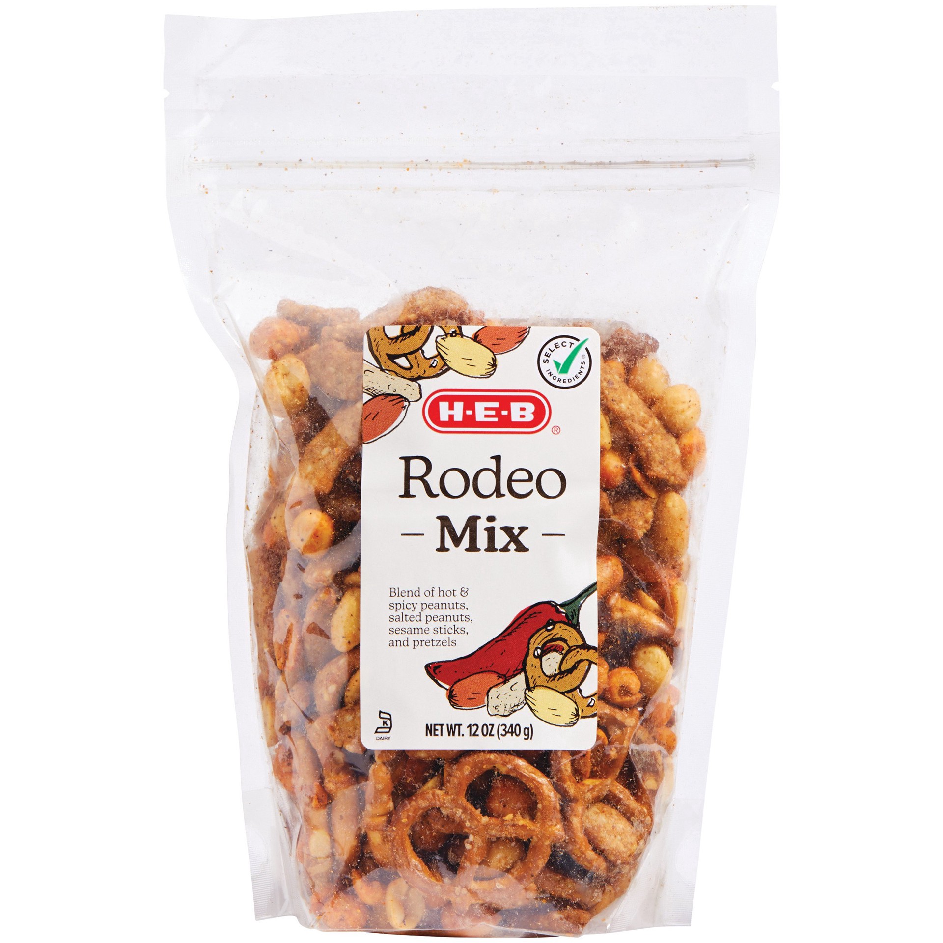 slide 1 of 1, H-E-B Rodeo Snack Mix, 12 oz