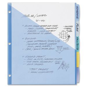 slide 3 of 4, Avery Write & Erase Plastic Dividers with Pocket, Multicolor, 5-Tab Set, 5 ct