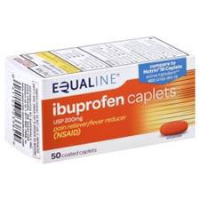 slide 1 of 1, Equaline Ibuprofen Caplets, 50 ct