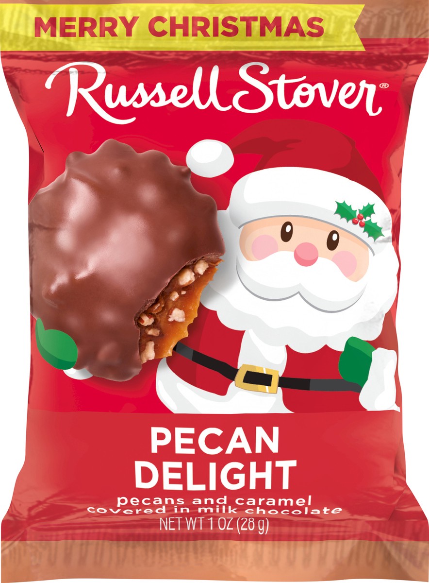 slide 2 of 8, RUSSELL STOVER Chirstmas Milk Chocolate Pecan Delight Ornament, 1 oz., 1 oz