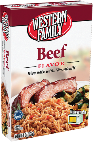 slide 1 of 1, Western Family Beef Rice Mix, 6.8 oz