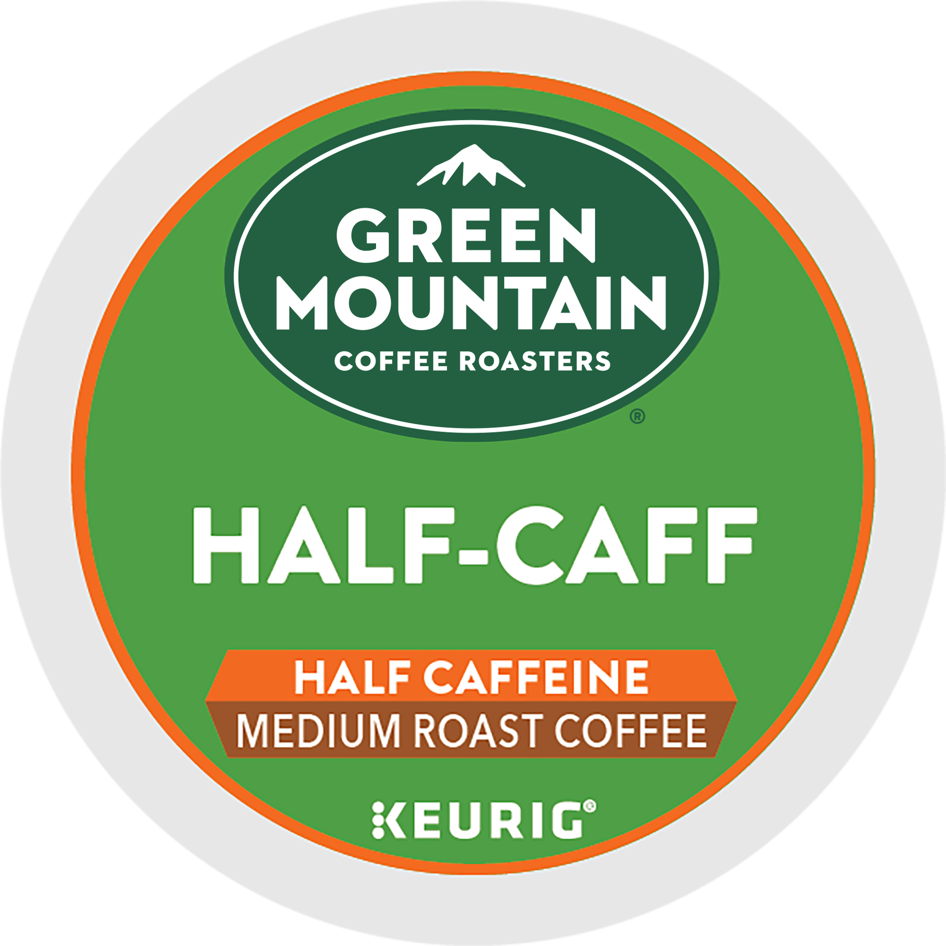 slide 2 of 5, Green Mountain Coffee Roasters Half Caff Keurig Single-Serve K-Cup pods, Medium Roast Coffee, 12 Count, 12 ct