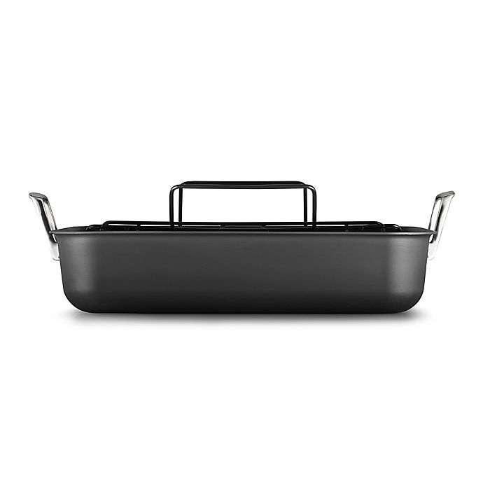 slide 1 of 7, Calphalon Premier Hard-Anodized Nonstick 16-InchRoaster with Rack, 1 ct