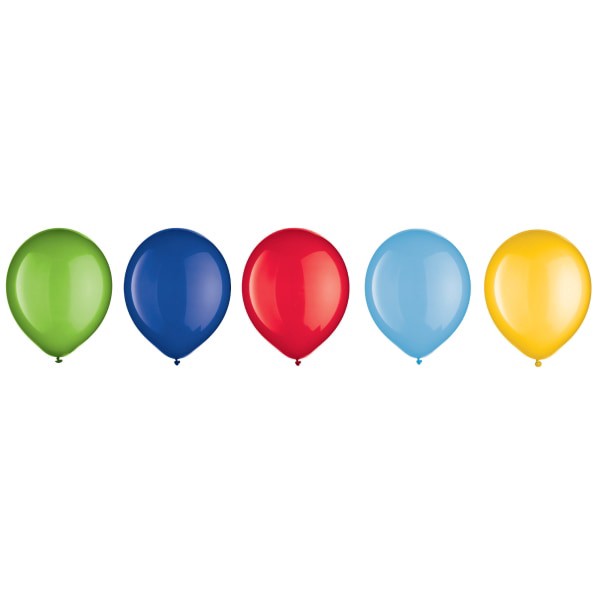 slide 1 of 1, Amscan Go Brightly Latex Balloons, Assorted Colors, Pack Of 15 Balloons, 15 ct