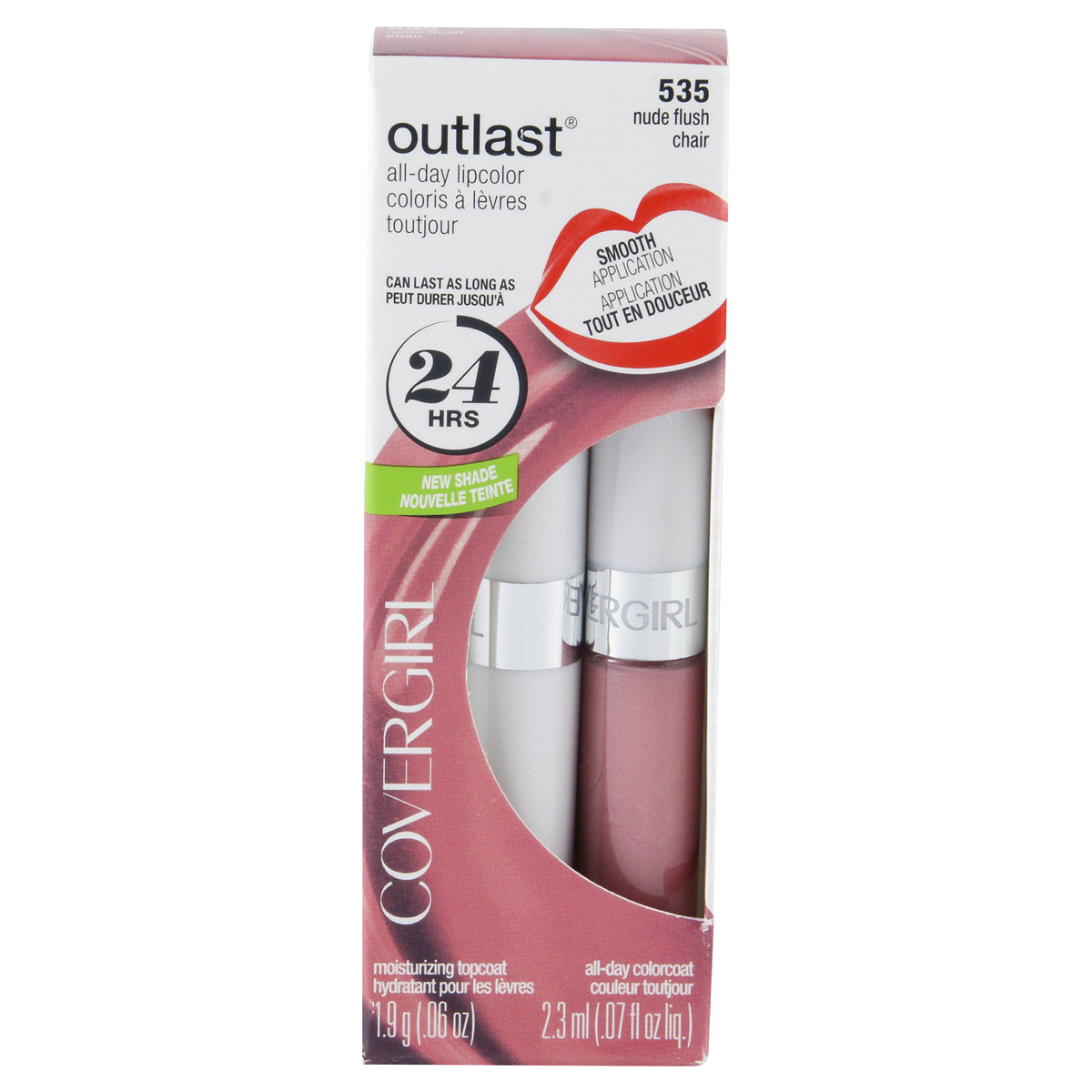 slide 1 of 4, Covergirl Outlast Longwear Lipstick 535 Nude Flush, 13 oz