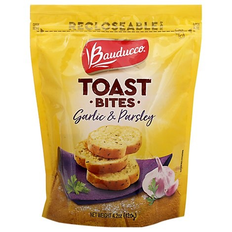 slide 1 of 1, Bauducco Toast Bites Garlic & Parsley, 4.2 oz