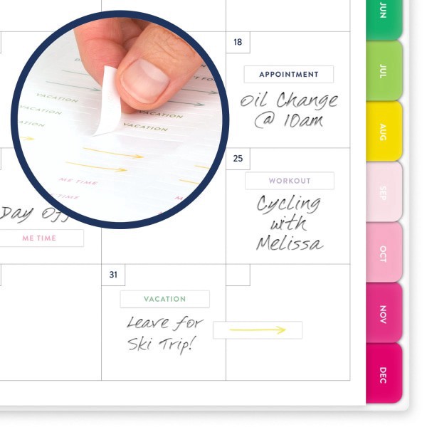 slide 2 of 9, 2025 Simplified By Emily Ley For At-A-Glance Weekly/Monthly Planner, 8-1/2"" X 11"", Happy Stripe, January To December, El32-905, 1 ct