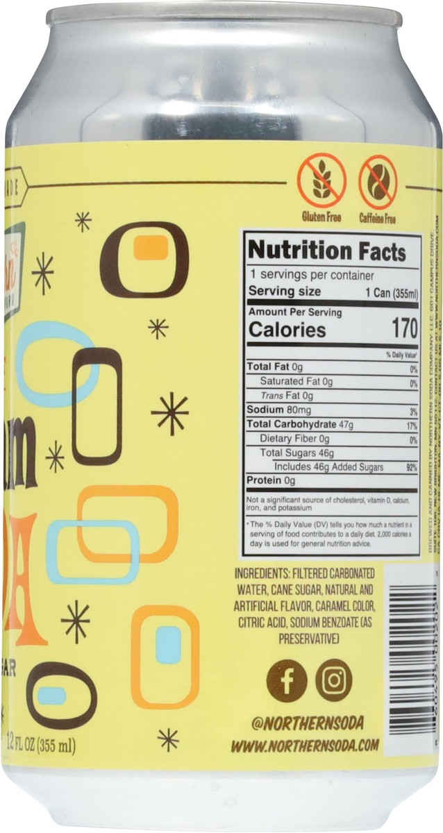 slide 2 of 13, Northern Soda Company Cream Soda Craft Soda 12 fl oz, 