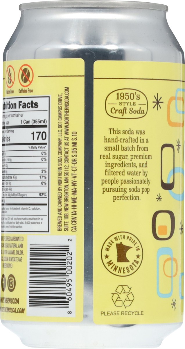 slide 11 of 13, Northern Soda Company Cream Soda Craft Soda 12 fl oz, 