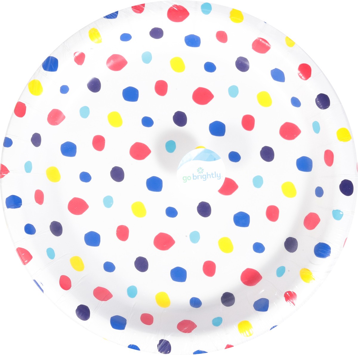 slide 10 of 11, Go Brightly 8.5 Inch Delightful Dots Lunch Plates 8 ea, 8 ct