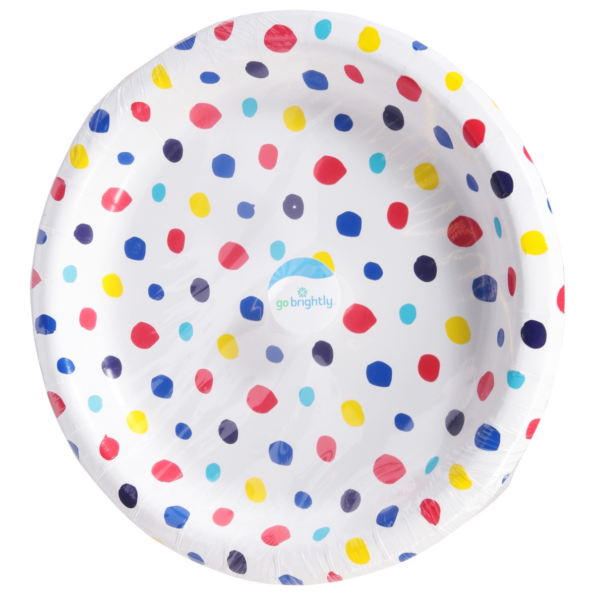slide 2 of 11, Go Brightly 8.5 Inch Delightful Dots Lunch Plates 8 ea, 8 ct