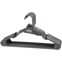 our goods Notched Plastic Hangers - Gray