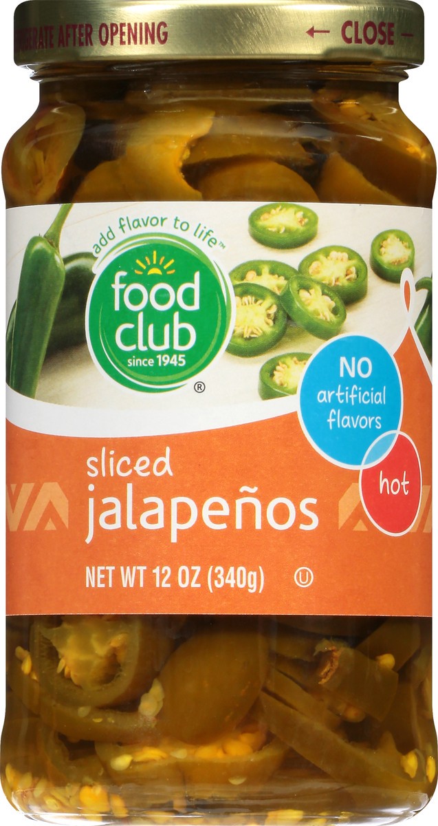 slide 9 of 10, Food Club Jalapeno Nacho Sliced, 12 oz