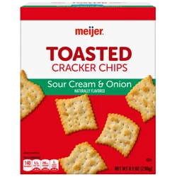 Meijer Toasted Cracker Chips, Sour Cream & Onion, 8.1 Oz
