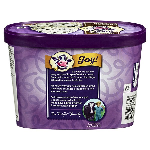 slide 4 of 9, Purple Cow Chocolate Chip Ice Cream, 1.5 qt, 1.5 qt