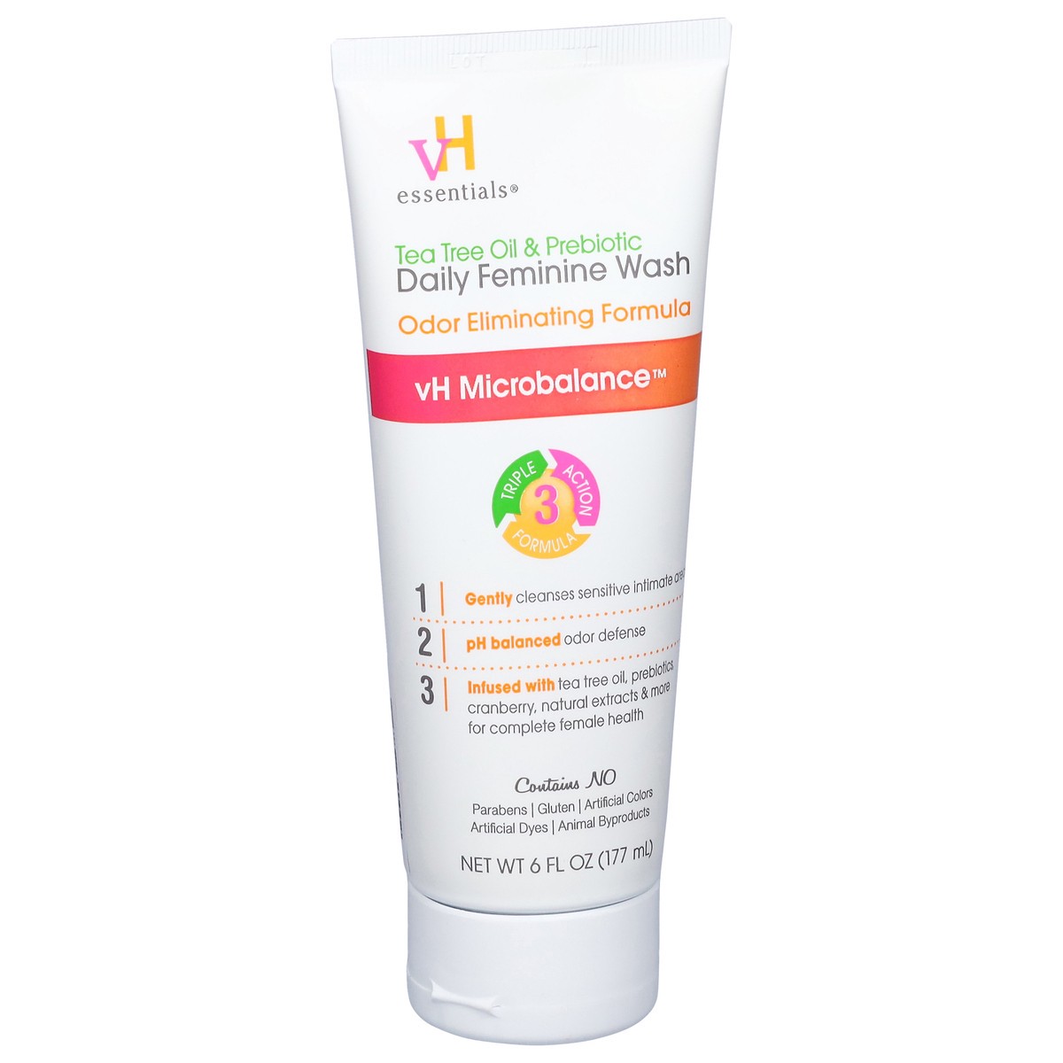 slide 14 of 15, VH Essentials Tea Tree Oil & Prebiotic Feminine Wash 6 fl oz, 6 fl oz