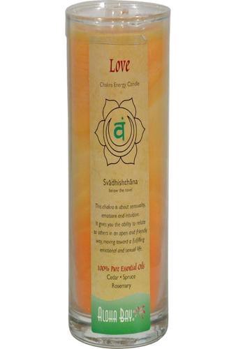 slide 1 of 1, Aloha Bay Alohab Love Chakra Candle, 11 oz