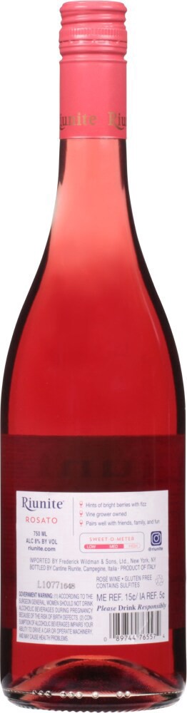 slide 2 of 2, Riunite Rosato Rosé Wine, 750 ml