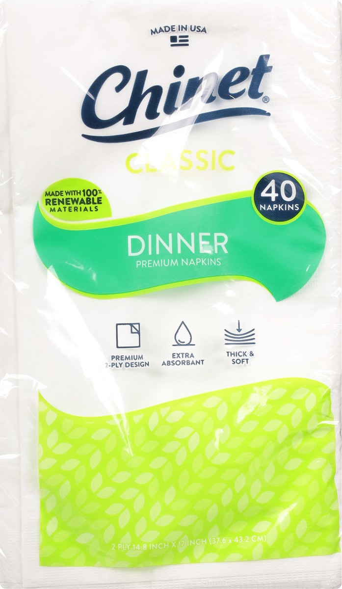 slide 2 of 11, Chinet 2 Ply Premium Classic Napkins 40 ea, 40 ct