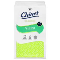 Chinet Classic Dinner Premium 2 Ply Napkins 40 Each