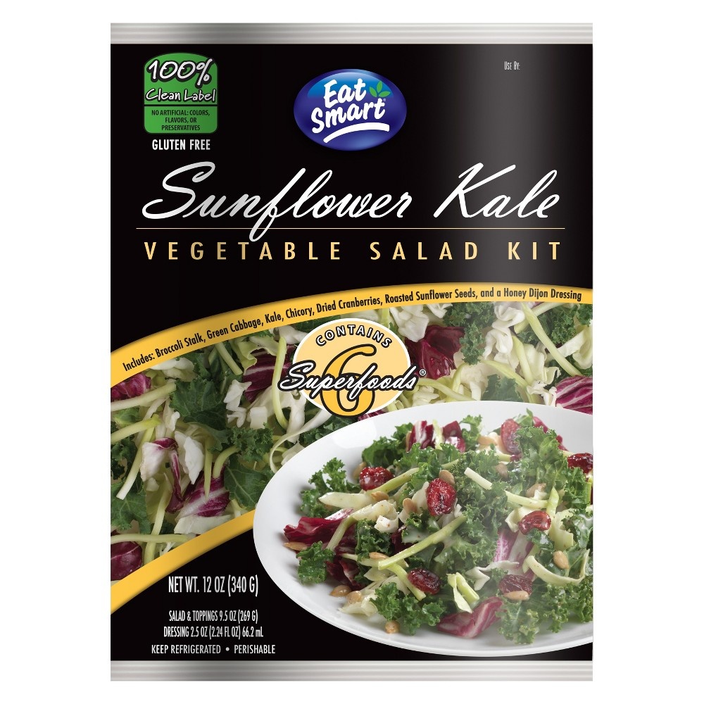 slide 2 of 4, Eat Smart Sunflower Kale Vegetable Salad Kit, 12 oz