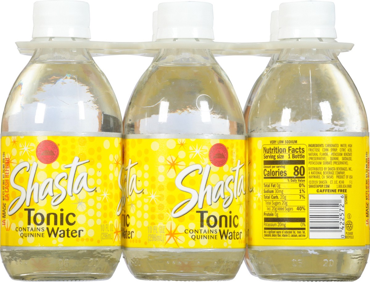 slide 6 of 14, Shasta Tonic Water - 10 fl oz, 10 fl oz