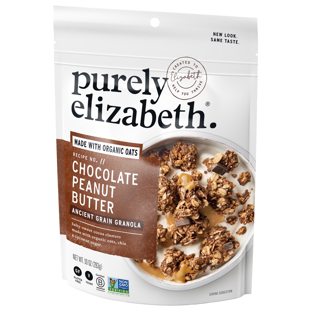 slide 7 of 13, Purely Elizabeth Grain Free Chocolate Peanut Butter Ancient Grain Granola 10 oz, 10 oz