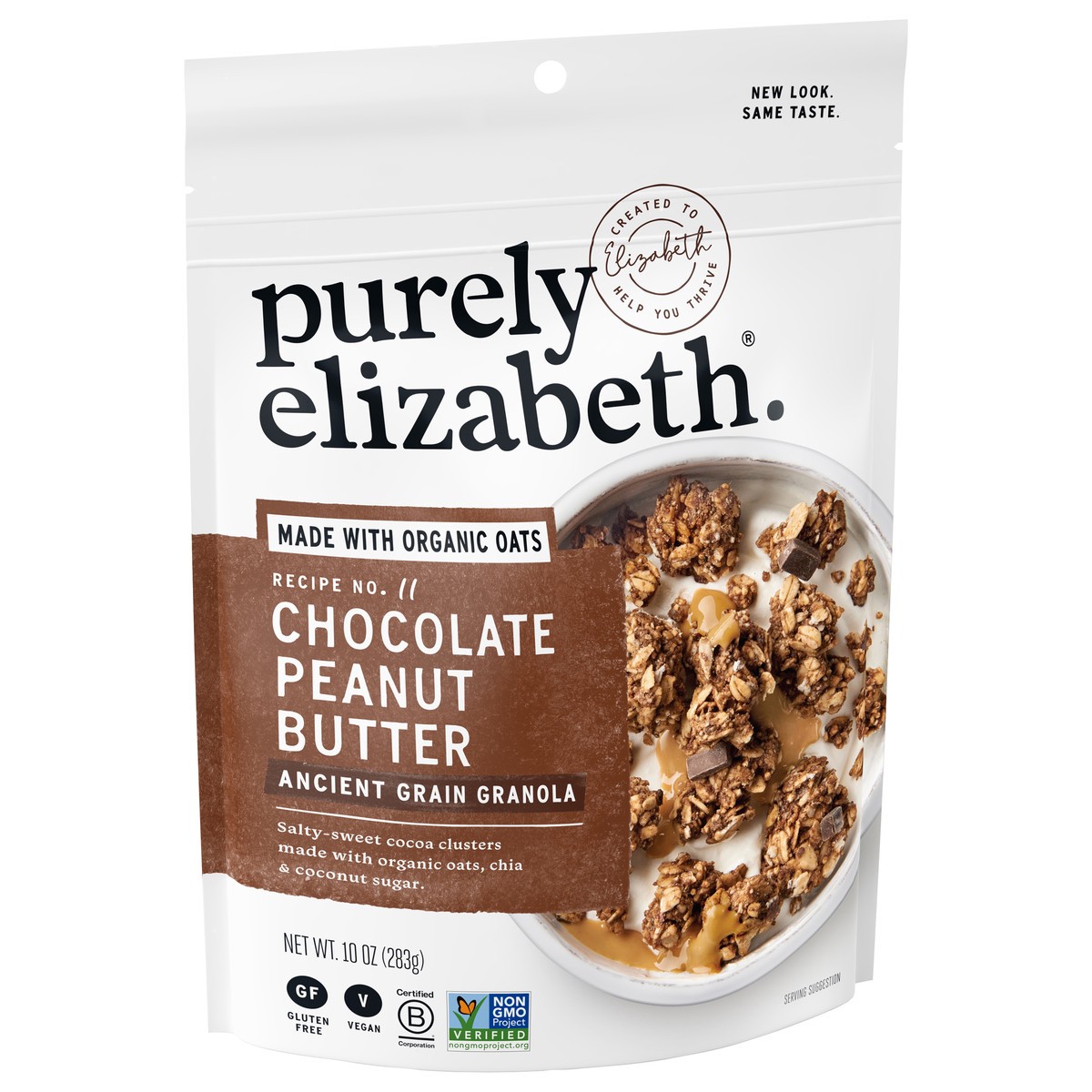 slide 11 of 13, Purely Elizabeth Grain Free Chocolate Peanut Butter Ancient Grain Granola 10 oz, 10 oz