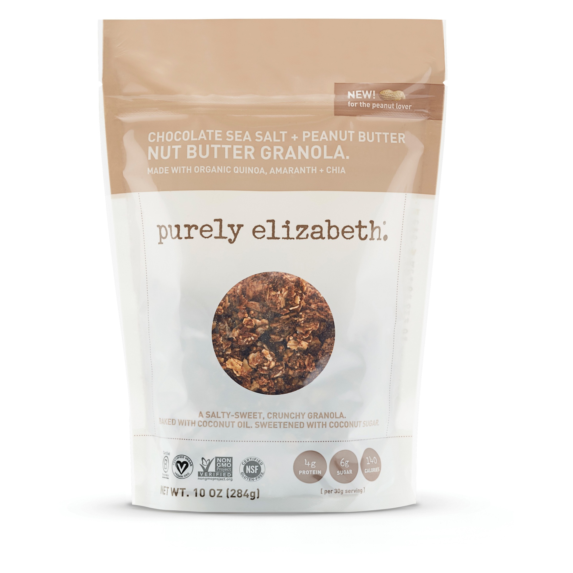 Purely Elizabeth Ancient Grain Granola, Grain Free, Chocolate Peanut Butter - 10 oz