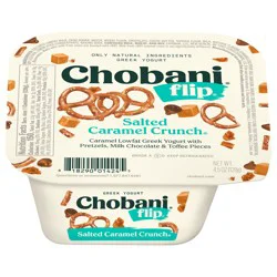 Chobani Flip Low-Fat Salted Caramel Crunch with Chocolate & Toffee Greek Yogurt 4.5oz